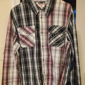 Excellent Condition True Religion Plaid Button Down Shirt